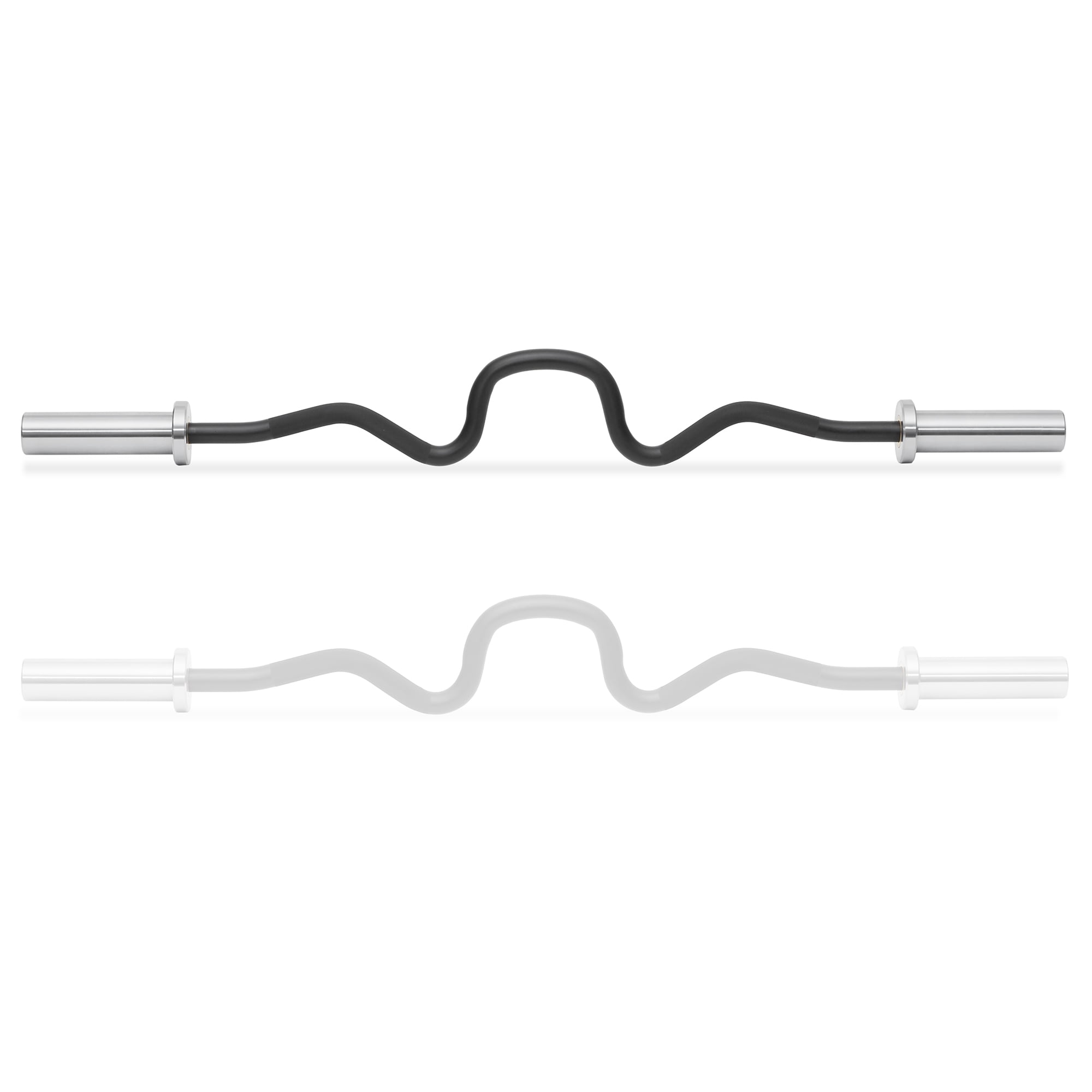 Philosophy Gym 47" Super Curl Olympic Barbell -8.8KG 25mm Grip 400LB Capacity 4 Needle Bearing 2" Weightlifting Bar