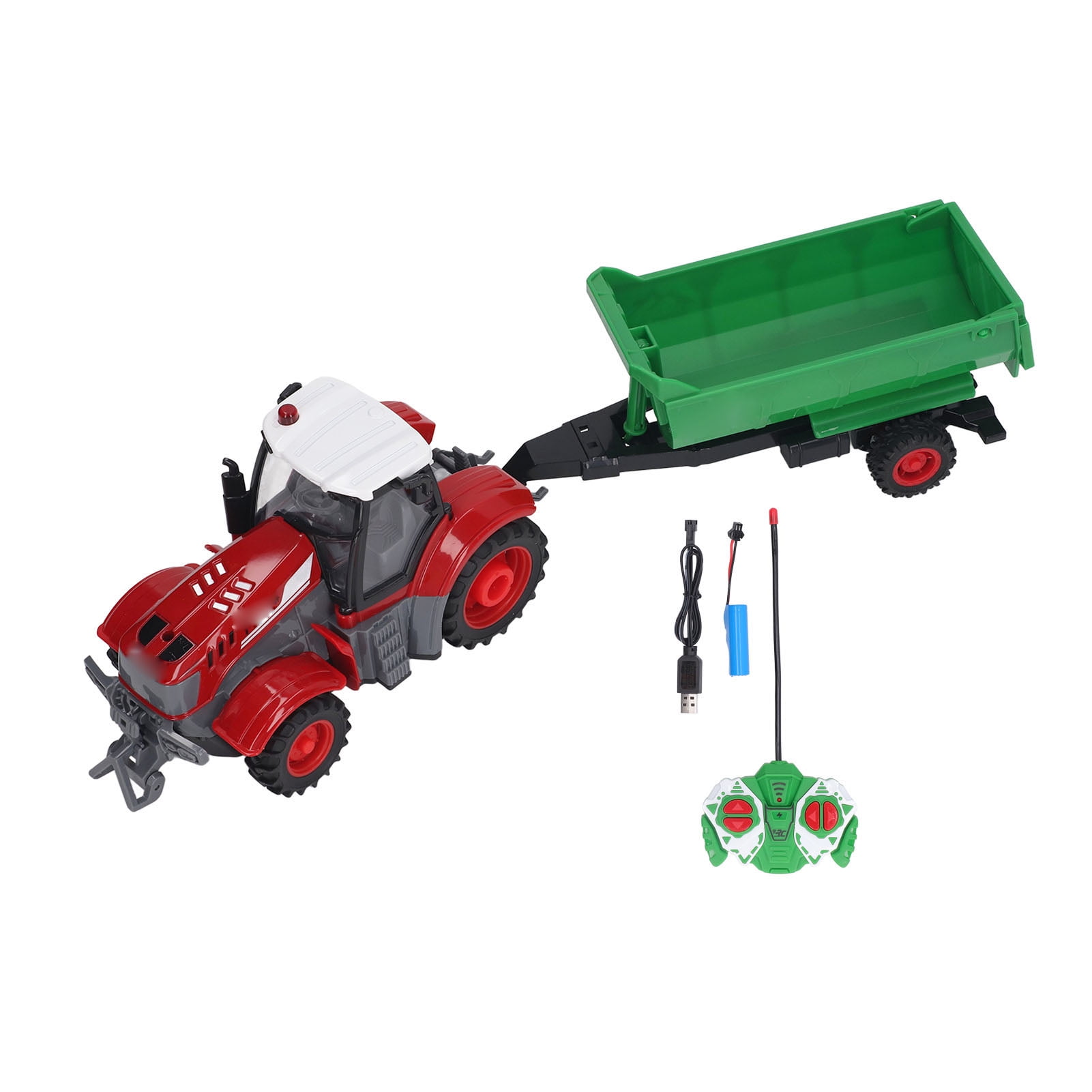 Remote Control Tractor Toy with Trailers RC Farm Tractor RC Dump Truck Toys with Light for Kids Boys Girls Walmart
