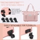 thumbnail image 5 of Bolsa de viaje con ruedas VOOWO ampliable con ruedas, 58 L, color rosa, 5 of 7