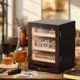 thumbnail image 2 of GLENCREAG MET-1031 Cigar Humidor Cabinet for 100 to 150 Cigars with Spanish Cedar Lining, Tight-Seal Magnetic Door, 3+1 Large Capacity Drawers, 2 of 5