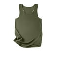 thumbnail image 4 of MESSUEN Tank Tops Women Womens Tank Tops Loose Fit Square Neckline Camisole Casual Daily Shirts T Shirt U Neck Tee Tunic Vest Tanks Ladies Blouses Womens Summer Tops Dressy Casual Army Green L, 4 of 9