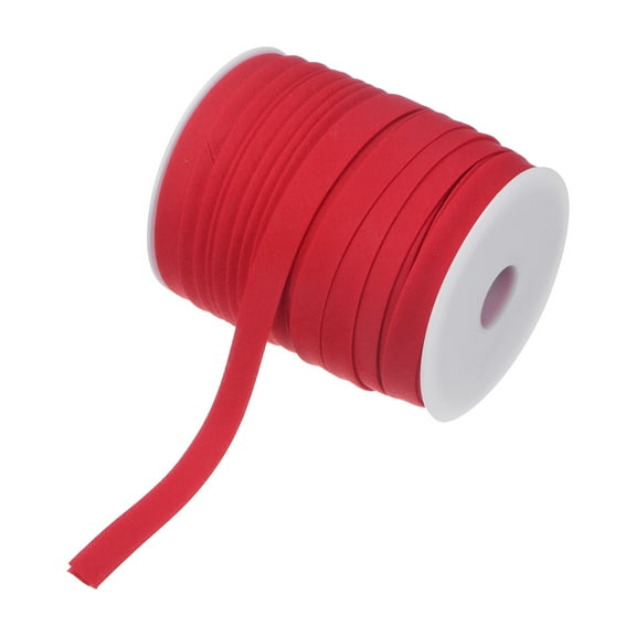 Uxcell Double Fold Bias Tape 1/2 Inch 55 Yards Cotton Bias Binding Tape Bulk for Sewing Wine Red