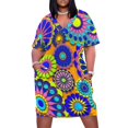 thumbnail image 1 of Flower Power-vestido holgado con bolsillo para mujer ropa de ceremonia estilo Retro Hippy para ocasis especiales, 1 of 6