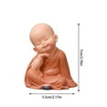 thumbnail image 3 of Yaoyar Cute Monk Statue Miniature Buddha Figurine Wise Figure Baby Little Monk Sculpture Collectibles Crafts Arts Zen Ornaments Wall Shelf Desktop Garden Home Office Car Decoration Gift, 3 of 8
