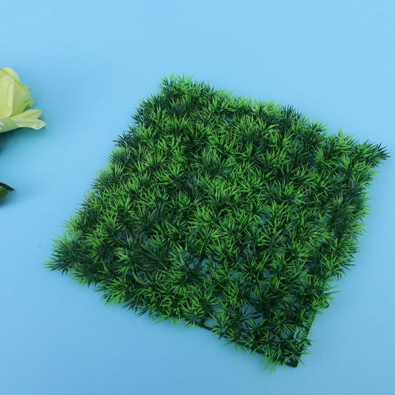 LABELEPH Square Faux Grass Mat Plastic 1Pack