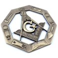 thumbnail image 1 of Masonic Emblem Working Tools Brass Antique Look 3" Metal Emblem 3D MAS5, 1 of 1