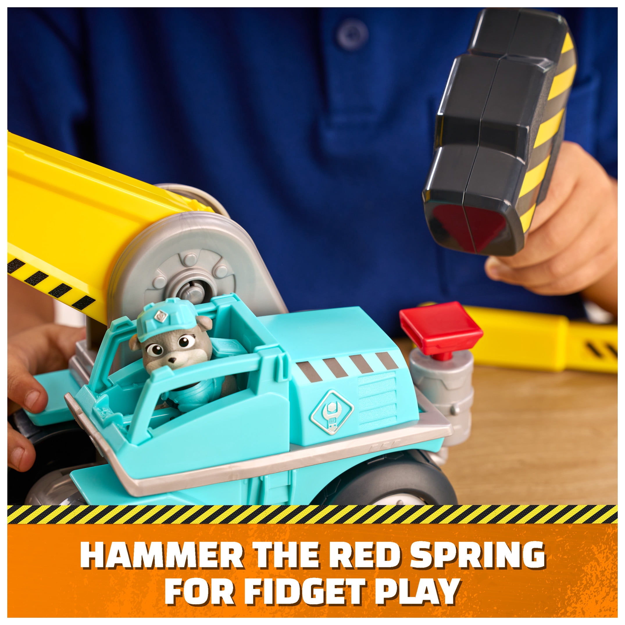 PAW Patrol, Rubble & Crew Motor Mega Hammer Vehicle and Figure, for Ages 3 and up