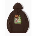 thumbnail image 3 of Sudadera con capucha con estampado de alienígena de cómic retro, sudaderas con capucha geniales para hombres, sudadera con capucha de diseño gráfico informal para hombres con bolsillo de canguro para, 3 of 4