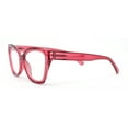 thumbnail image 2 of Womens Classy Oversized Thick Plastic Cat Eye Reading Glasses Burgundy +2.50, 2 of 4