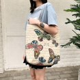 thumbnail image 3 of Bolso de mano de lona con mariposas XL TANGJMXG bolso de hombro clásico e informal para mujer 1 pieza, 3 of 3