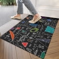 thumbnail image 4 of Math Equations Symbols Black Pattern Door Rugs,Washable Non Slip Door Mats Indoor,Decorative Door Mats,Entry Mat Indoor for Entrance,Bedroom,Kitchen,Bathroom,17"x30", 4 of 6