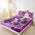 thumbnail image 3 of Erosebridal Traditional Japanese Girl Queen Sheet Sets,Kawaii Japanese Animation Bed Set For Men Women 4pcs, 3 of 6