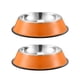 thumbnail image 1 of Cuenco de agua para perros de acero inoxidable para mascotas, cuencos de alimentación con base de goma, paquete de 2, 1 of 5
