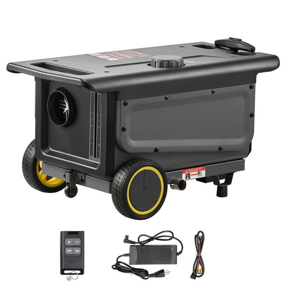 KFFKFF Portable Diesel Air Heater, 8KW, DC 12V/24V, Integrated Design with Bluetooth App Control, Remote Control, and LCD Screen, Trolley Style, 1.3 Gal Fuel Tank for Trucks, Vans, RVs, and Campers