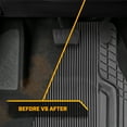 thumbnail image 5 of Cat® TerrainGuard™ Heavy-Duty 3-Piece All-Weather Rubber Floor Mats for Car, Gray, 5 of 7