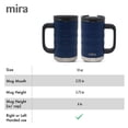 thumbnail image 3 of MIRA 14oz Coffee Mug with Handle & Screw Lid, Stainless Steel Vacuum Insulated Tumbler, Admiral Blue, 3 of 8