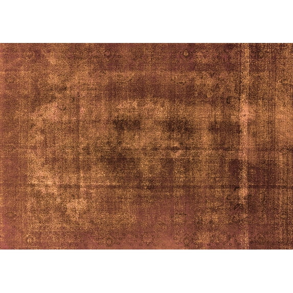 Ahgly Company Indoor Rectangle Oriental Orange Industrial Area Rugs, 7' x 10'