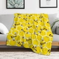 thumbnail image 2 of Bee Throw Blanket - Soft Flannel Bee Blankets for Girls Boys Kids Bee Lovers - Warm Bee Throw Blankets for All Season Lap, Chair, Sofa - 50"x40", 2 of 6