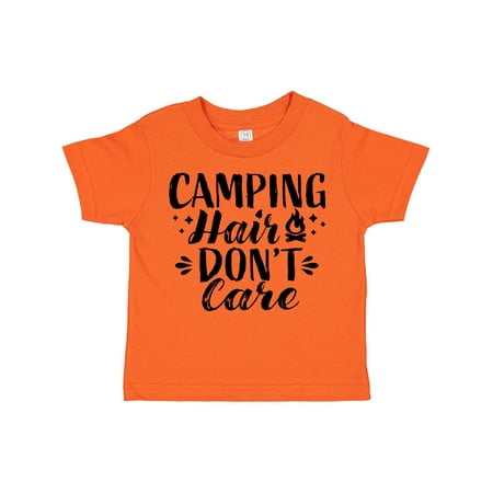 

Inktastic Camping Hair Dont Care with Campfire Gift Toddler Toddler Girl T-Shirt