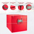 thumbnail image 2 of Hold N' Storage Christmas Ornament Storage Box with Dividers and Handles, Stores up to 96 - 3" Ornaments - Red, 2 of 8