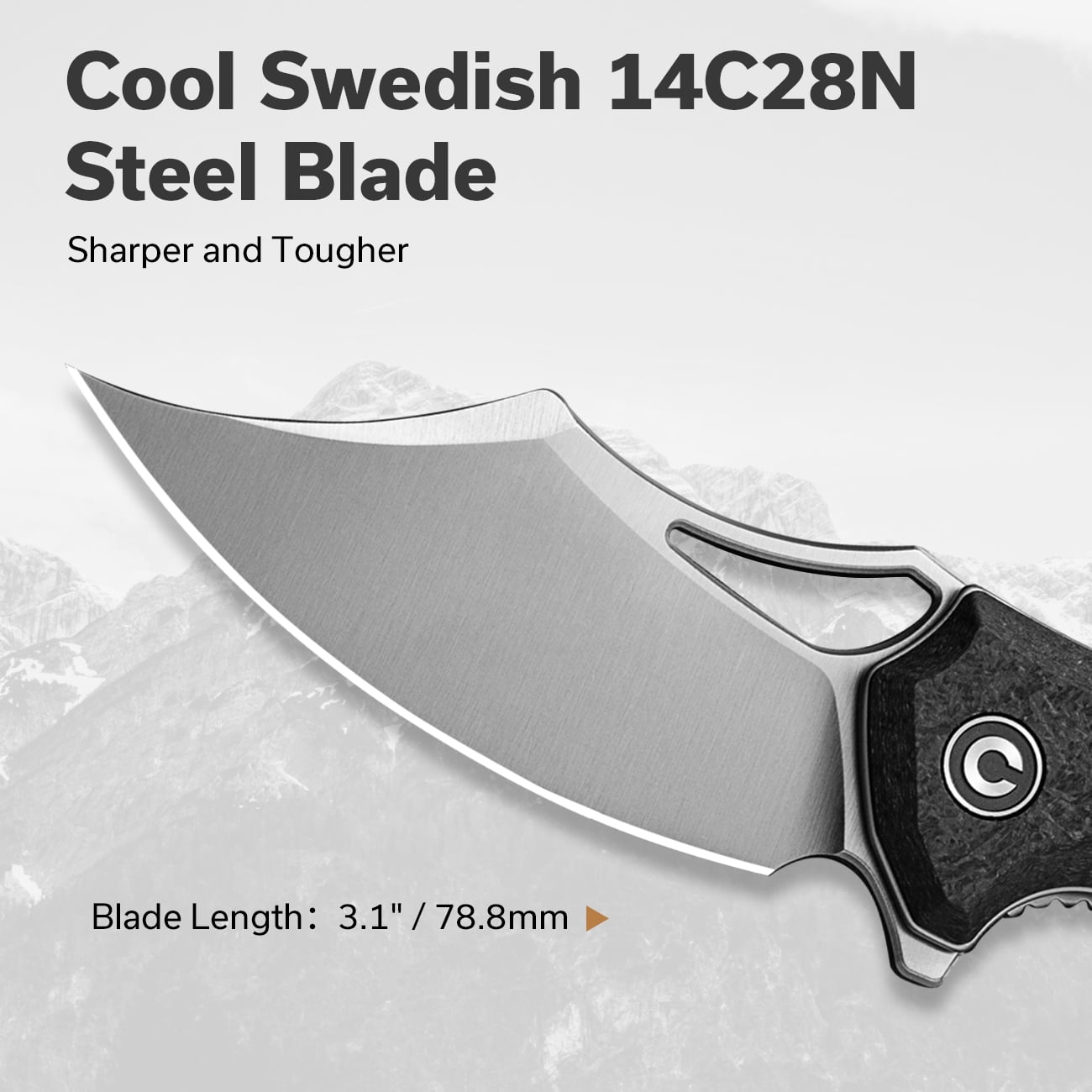 CIVIVI Knives Chiro Liner Lock Black G10 Satin 14C28N Stainless Steel Pocket Knife C23046-3