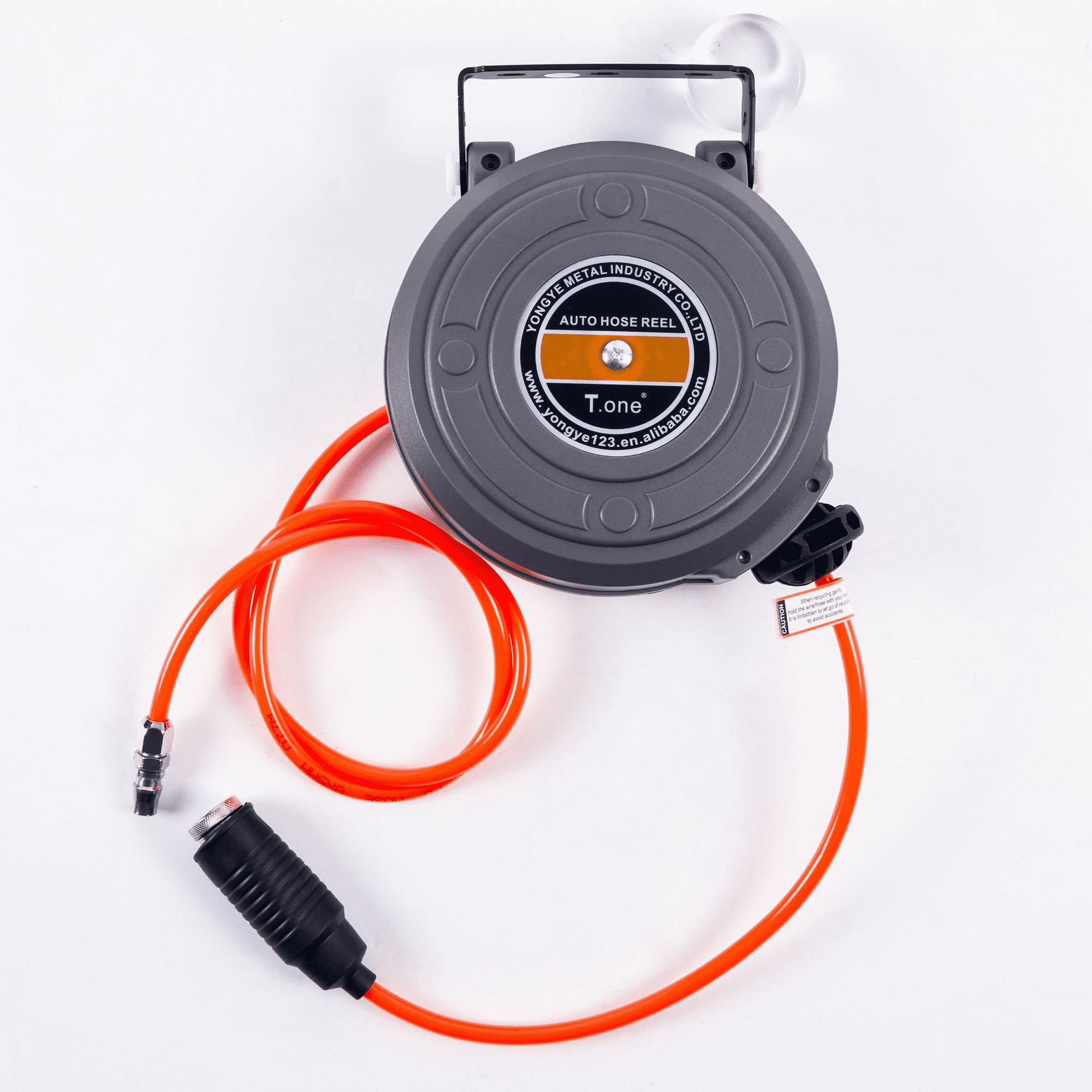 236.22in Retractable Air Hose Reel - Auto-Rewind, Rotating Bracket, Quick Connector, 182° Swivel Clamp, Commercial Grade Wall-Mounted for Air Compressor & Car Repair