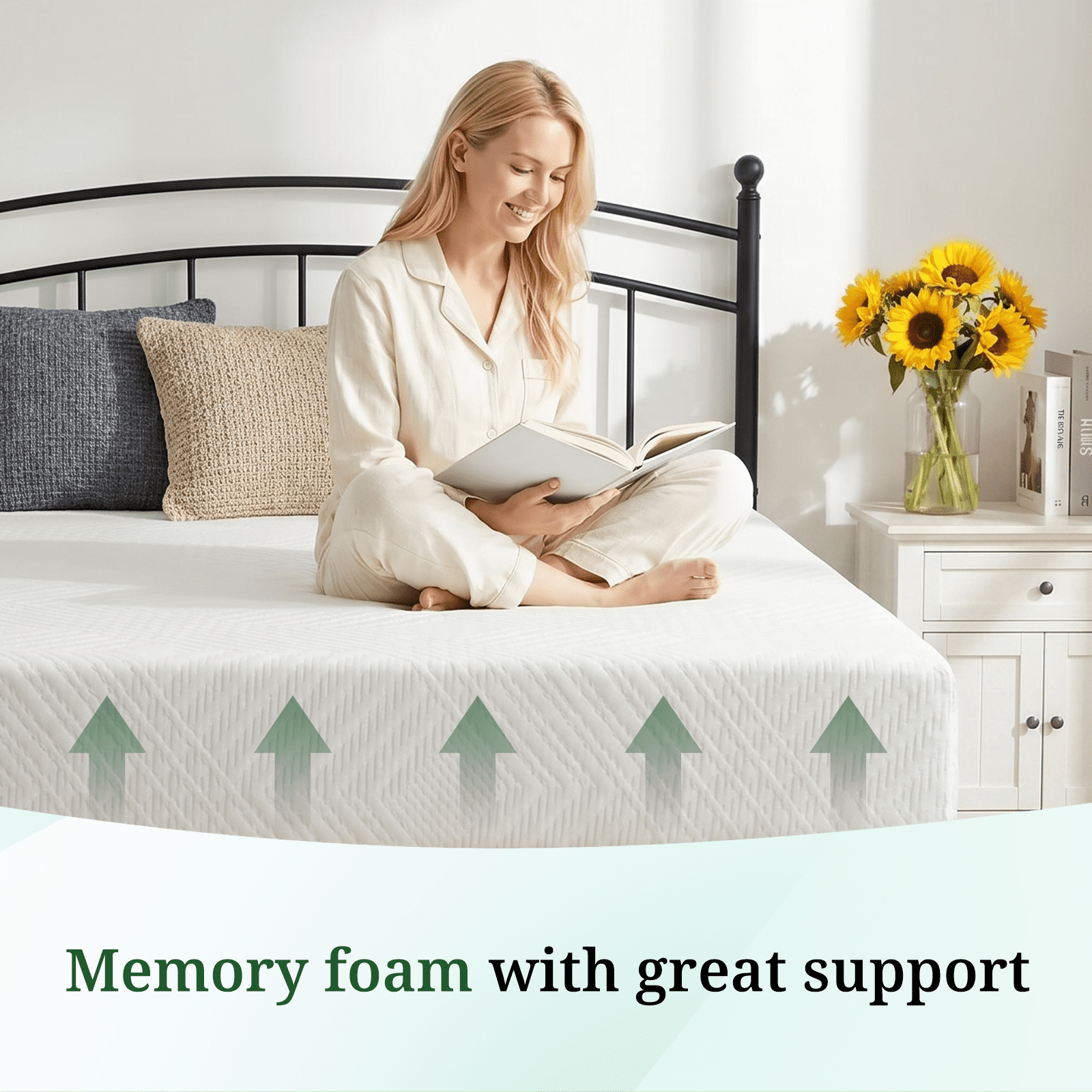 5 Inch Memory Foam Mattress Twin Size, Medium Feeling
