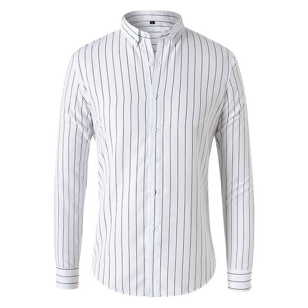 Blusa y camisa formal de manga larga con cuello vuelto para hombre, camisa con estampado a color, blusa de manga larga con cuello vuelto, blusa para hombre