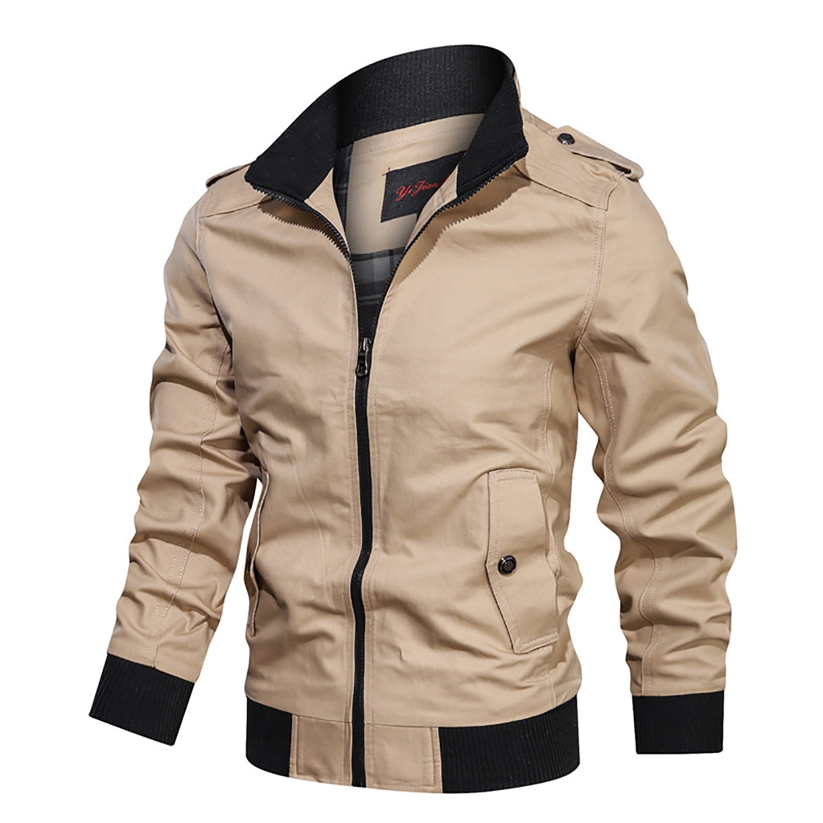 Fatuov Faux Leather jacket for Men Winter Hooded Long Sleeve Fashion Blue  Jackets 