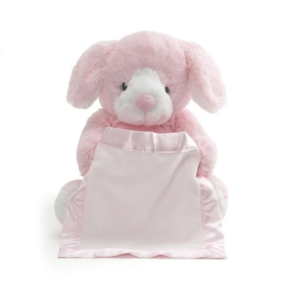 Peek-a-Boo Furry Friends Animated Peek-a-Boo Puppy Plush, Pink, 10"