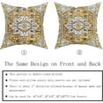 thumbnail image 5 of Navy Blue Yellow Pillow Covers 20x20 Set of 2 Rustic Vintage Ethnic Carpet Pattern Boho Design Geometric Floral Print Decorative Throw Pillows Fall Farmhouse Cushion Case Decor for Couch Sofa Bed, 5 of 7