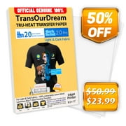 TransOurDream Glows Blue Transfer Paper for Light&Dark T-Shirts, 8.5x11", Inkjet Printer, 15 Iron on Transfers Vinyl