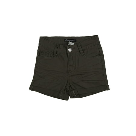 Girls’ Stretch 5 Pockets Basic Colored Roll-up Shorts | Walmart Canada