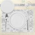 thumbnail image 3 of Ambesonne Shabby Flora Place Mats Set of 4, Rose Petals Floret, Standard Size, White, 3 of 6