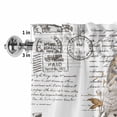 thumbnail image 5 of Bedroom Curtains 63 Inches length, Vintage Owl Window Treatment Curtain Drapes, Rustic Sping Floral Botanical Postmark Rod Pocket Curtain Panels for Living Room Kitchen, 42"x63", 2 Panels, 5 of 8
