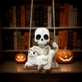 thumbnail image 3 of Deeceymbur Skeleton Hugging Pot Resin Hanging Ornament Outdoor Patio Decor Gothic Garden Accent Indoor Macabre Display 2.67x1.77x3.14in, 3 of 10