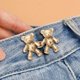 thumbnail image 2 of Cute Bear No-Sew Waist Button, Jean Buttons Pins For Loose Jeans Waist Button, No Sewing Required, Waist Tighten Metal Waist Button Pin For Jeans, 2 of 4