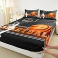 thumbnail image 3 of Feelyou 3D Basketball Print Full Size Sheets for Teen, Eat Sports Sleep Bed Sheets, Cartoon Ball Gaming Sheet Sets, Microfiber Bedroom Decor, 4-Piece, 3 of 7