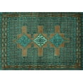thumbnail image 1 of Ahgly Company Indoor Rectangle Persian Turquoise Blue Traditional Area Rugs, 2' x 3', 1 of 4