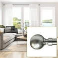 thumbnail image 3 of Versailles - Esencial Orb Curtain Rod Set, Adjustable Length From 72" to 144", Silver, 3 of 4
