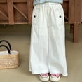 thumbnail image 6 of NAFUU Girls Wide Leg Pants Solid Color Casual Straight Leg Trousers Everyday Wear Versatile Spring Summer Fall Outfits Slacks For Girls Sizes 13-14 Years, 6 of 6