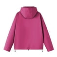 thumbnail image 6 of BODOAO Rain Jacket for Women Waterproof Lightweight Windbreaker Jacket with Hood Packable Raincoat with Pockets Rain Jacket Windbreaker Jacket with Hood Packable Raincoat with Pockets Hot Pink M, 6 of 8