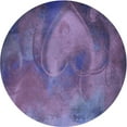 thumbnail image 1 of Ahgly Company Machine Washable Indoor Round Transitional Purple Area Rugs, 7' Round, 1 of 7