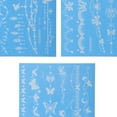 thumbnail image 3 of Unique Bargains 3 Pcs Luminous Fake Tattoos Bracelet Pattern Temporary Tatto for Adult Fluorescent Blue, 3 of 5