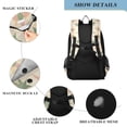 thumbnail image 4 of FORMRS Unisex School Backpack 17" Student Travel Bag with Laptop Compartment, Pastel Beige Geometric, 4 of 7