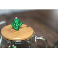 thumbnail image 4 of Cute Succulent Mug Glass Mug with Spoon and Wood Lid, 4 of 9