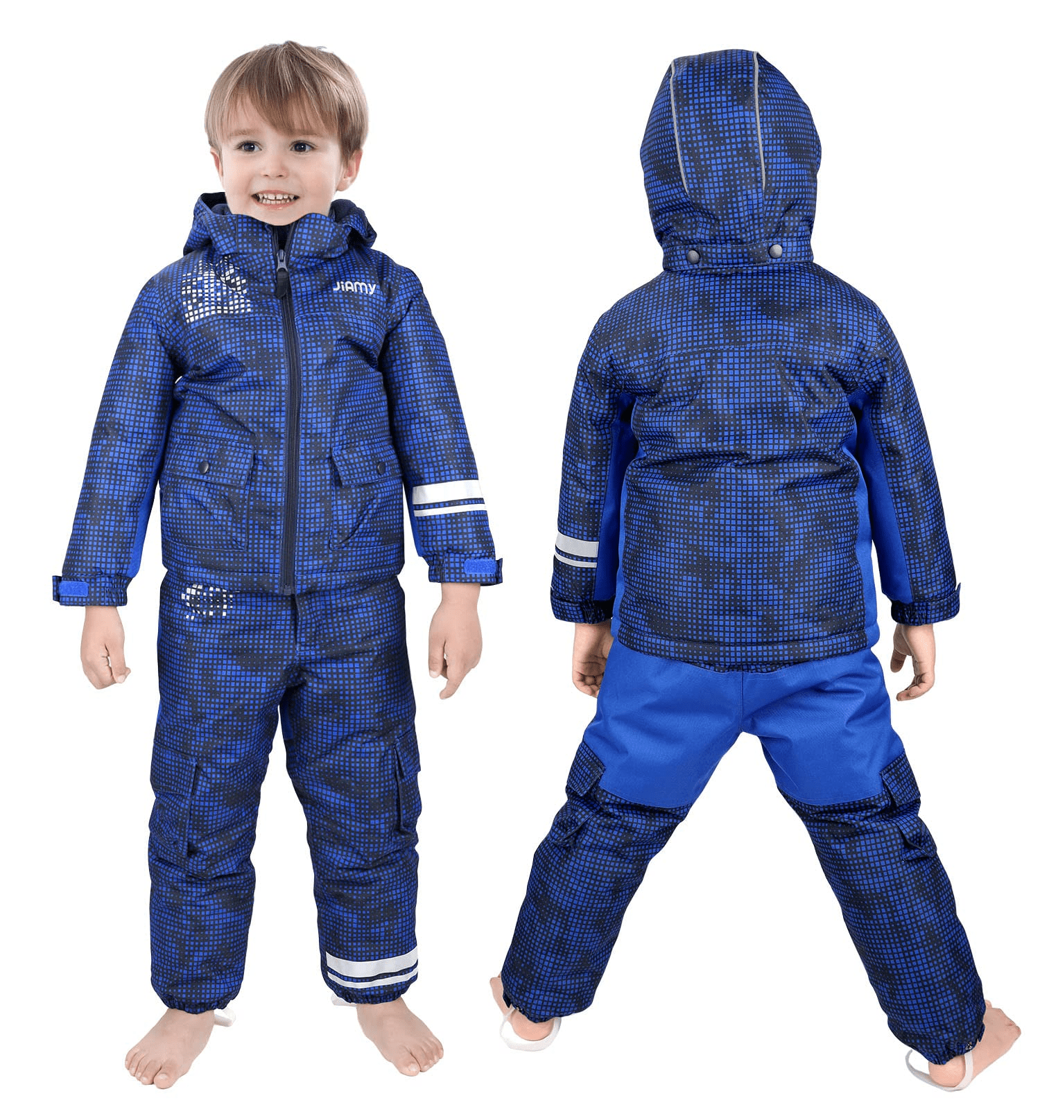 Baby Boys' 2Piece Snow Jacket & Bib Pant Snowsuit Fleece Winter Ski