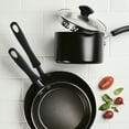 thumbnail image 2 of Farberware Cookstart Aluminum DiamondMax Nonstick Straining Saucepan, 3-Quart, Black, 2 of 7