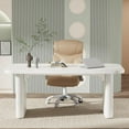thumbnail image 3 of Tribesigns 63'' Computer Desk, Simple Rectangular Writing Table for Home Office Study Room Bedroom (White), 3 of 5