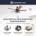 thumbnail image 3 of Prominence Home 52 Inch River Run Farmhouse Indoor Ceiling Fan with Pull Chain, Bronze, 3 of 9